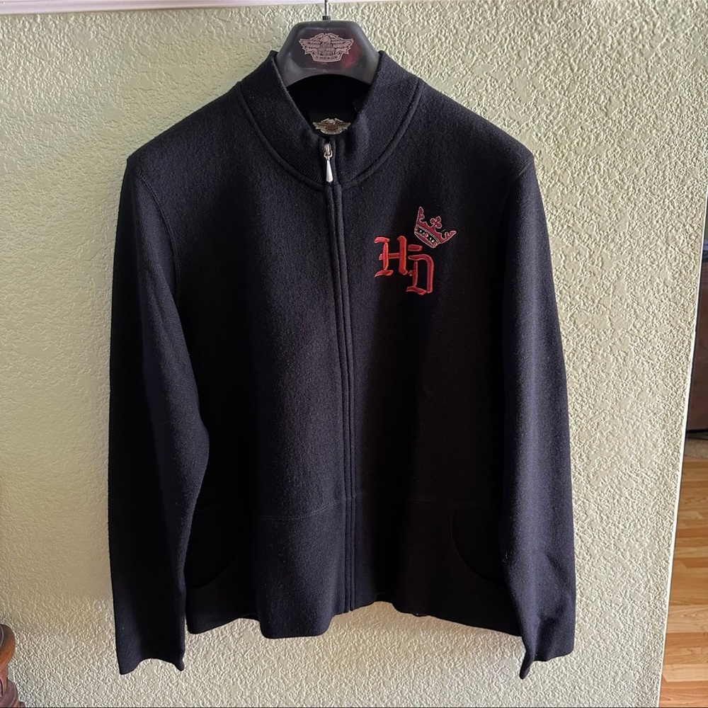 HARLEY-DAVIDSON LETTERMAN STYLE CARDIGAN